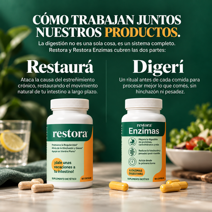 Restora Enzimas | Comé lo que querés. Digerilo mejor.